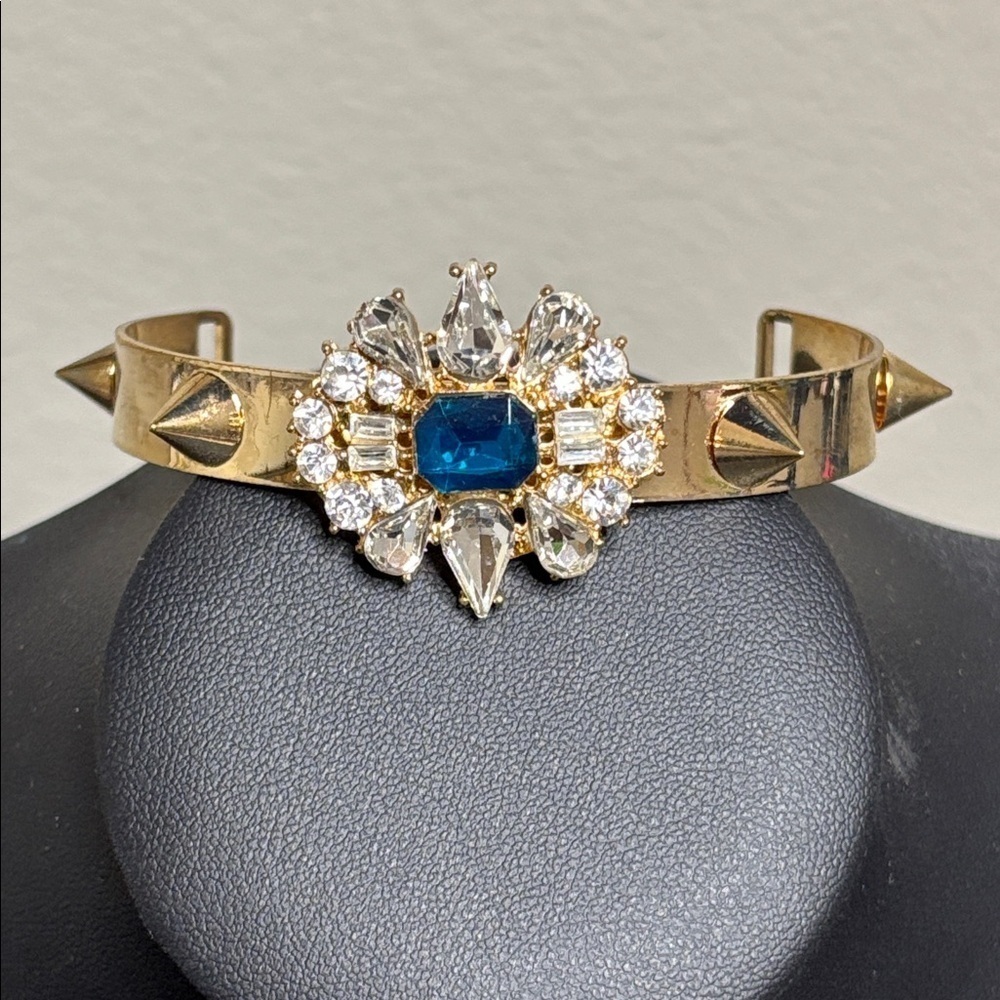 Slip On Chain Spikes and Gems FASHION Bracelet​​​​​​​​​​